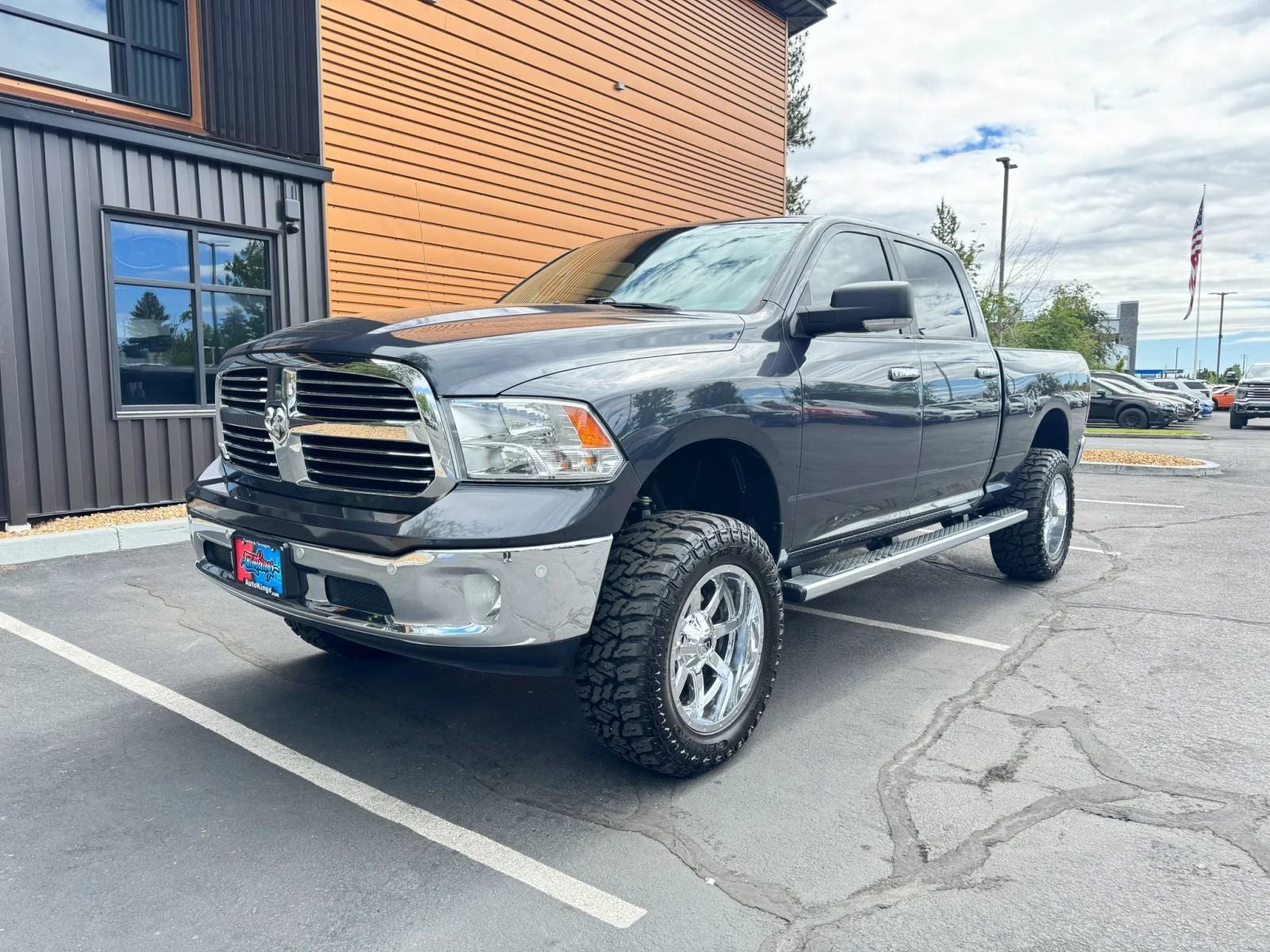 2018 RAM 1500 Big Horn in Maximum Steel Metallic Clearcoat — front three-quarter view