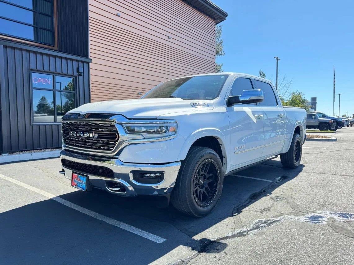 2022 RAM 1500 Limited in Bright White Clearcoat — front three-quarter view