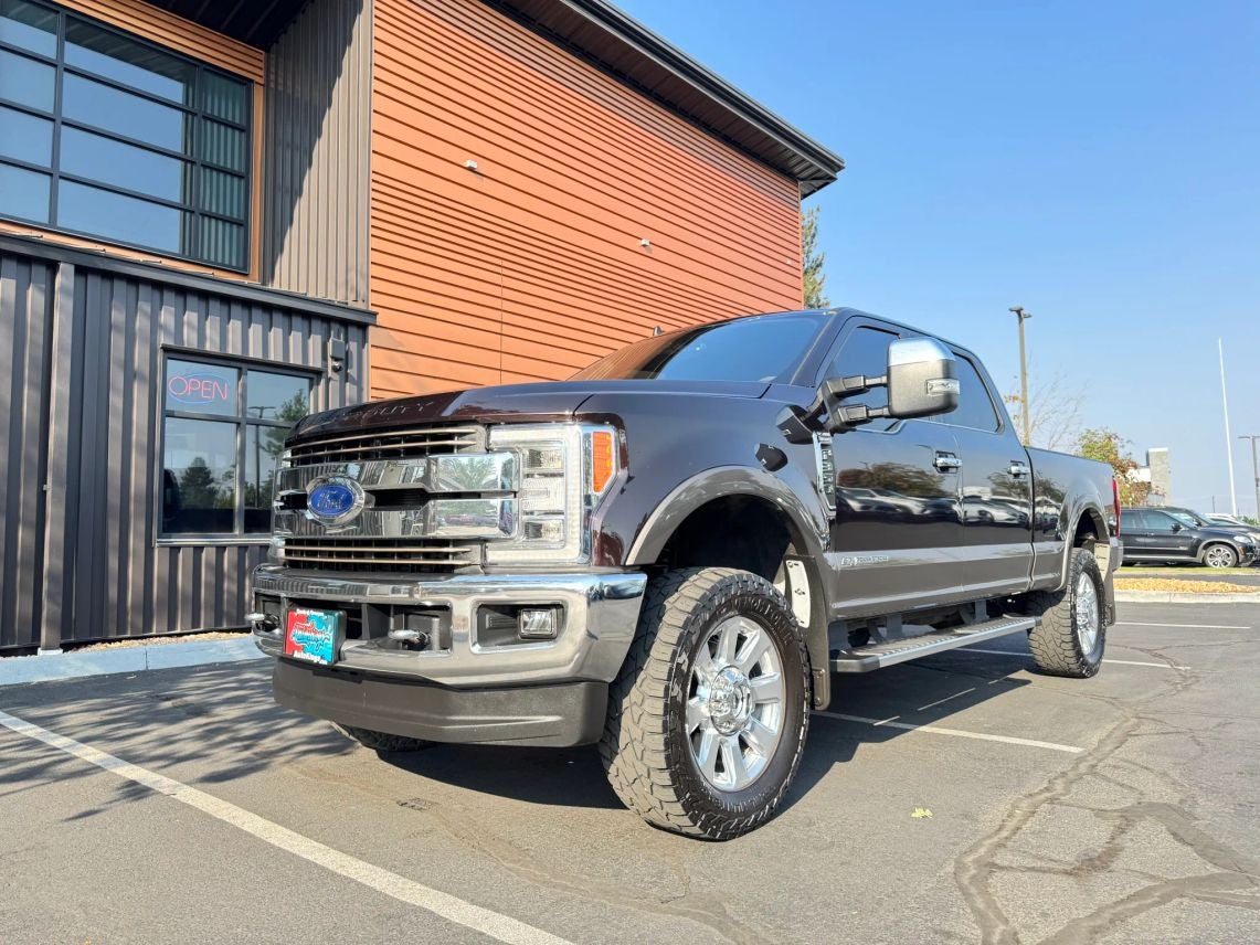 2019 Ford F-350SD King Ranch in Brown — front three-quarter view