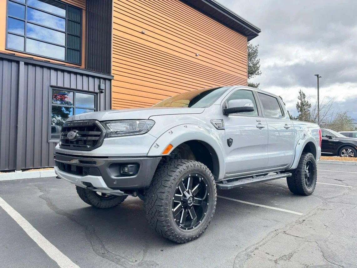 2022 Ford Ranger Lariat in Silver Metallic — front three-quarter view