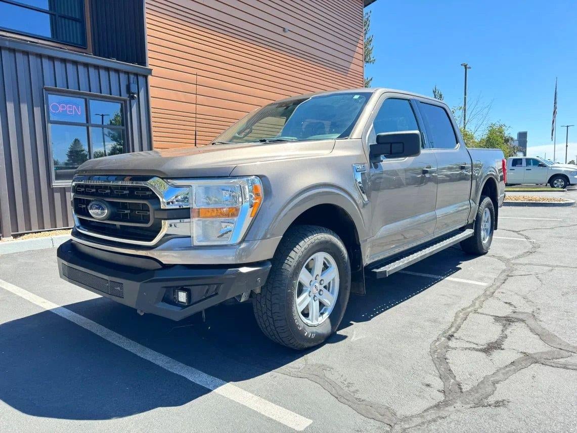 2022 Ford F-150 XLT in Brown — front three-quarter view