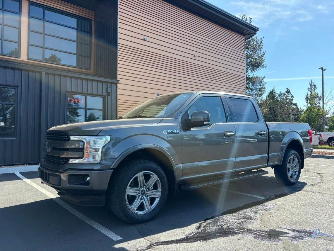 2018 Ford F-150 Lariat in Gray — front three-quarter view