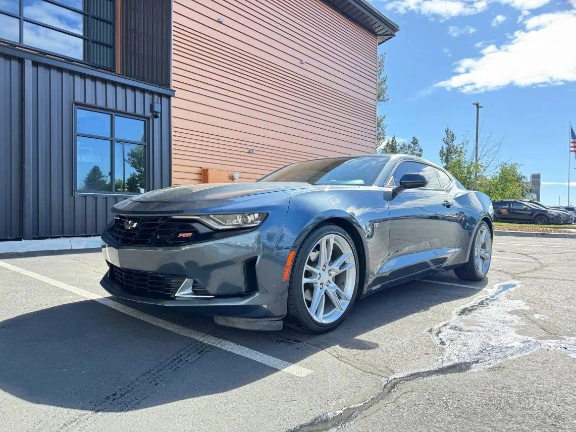 2019 Chevrolet Camaro 1LT in Shadow Gray Metallic — front three-quarter view