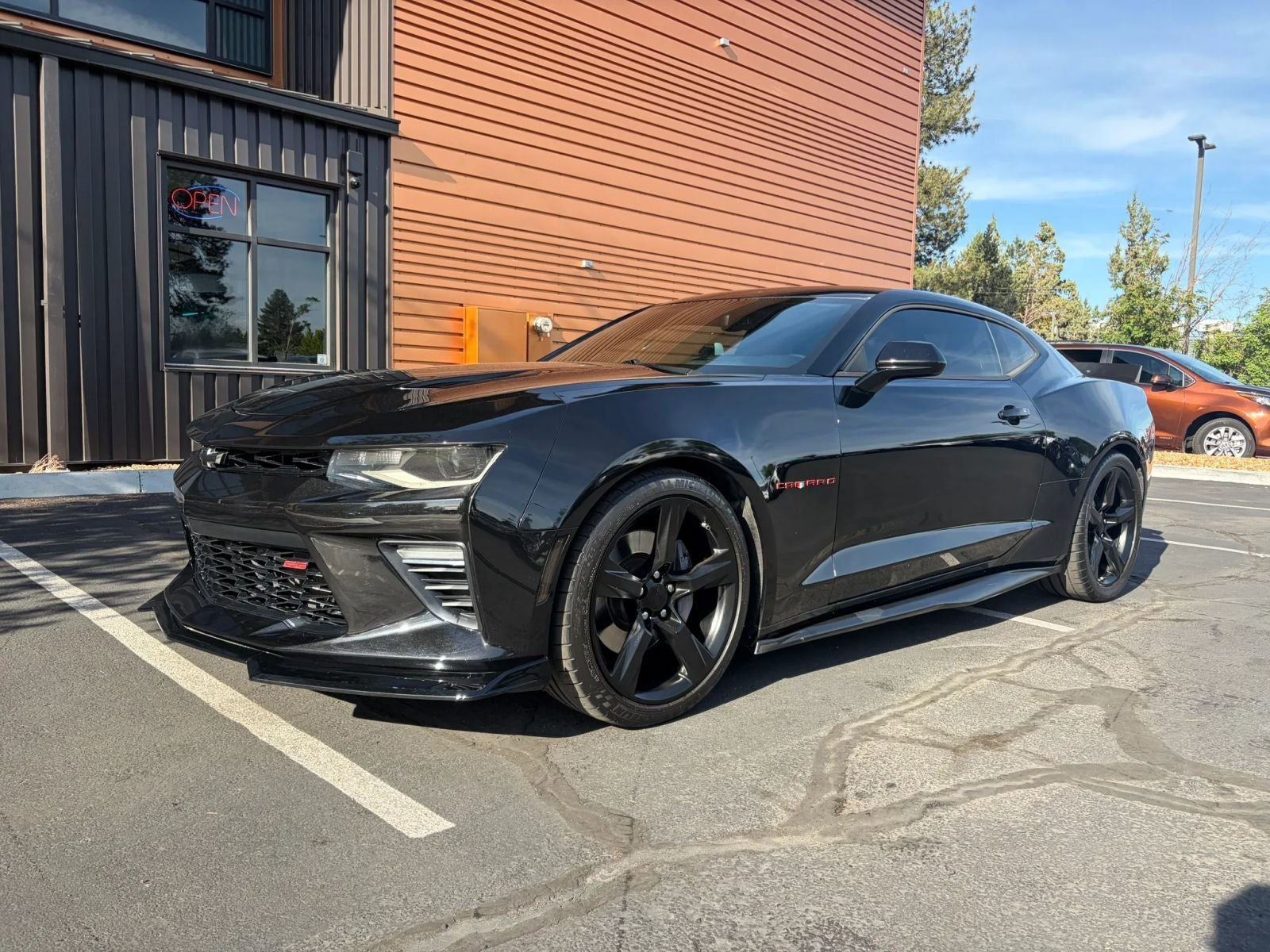 2017 Chevrolet Camaro SS 2SS in Mosaic Black Metallic — front three-quarter view