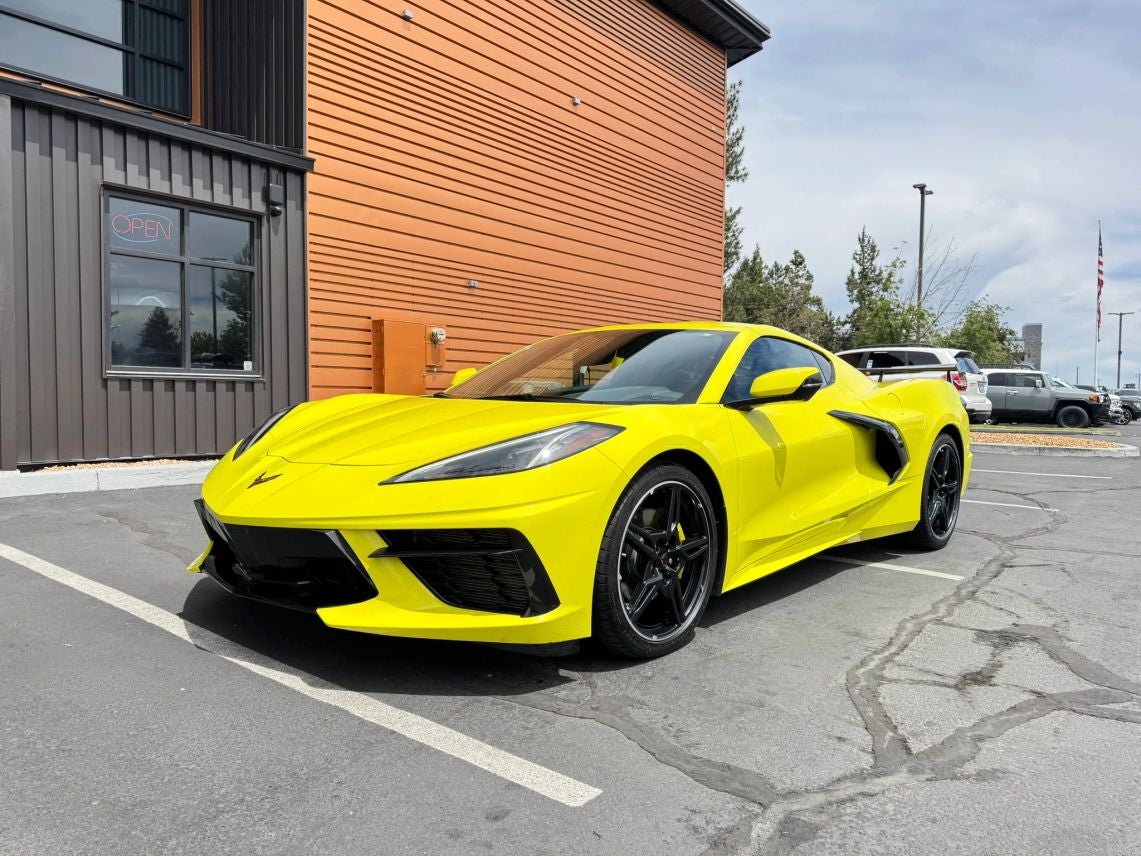 2020 Chevrolet Corvette Stingray 1LT in Accelerate Yellow Metallic — front three-quarter view