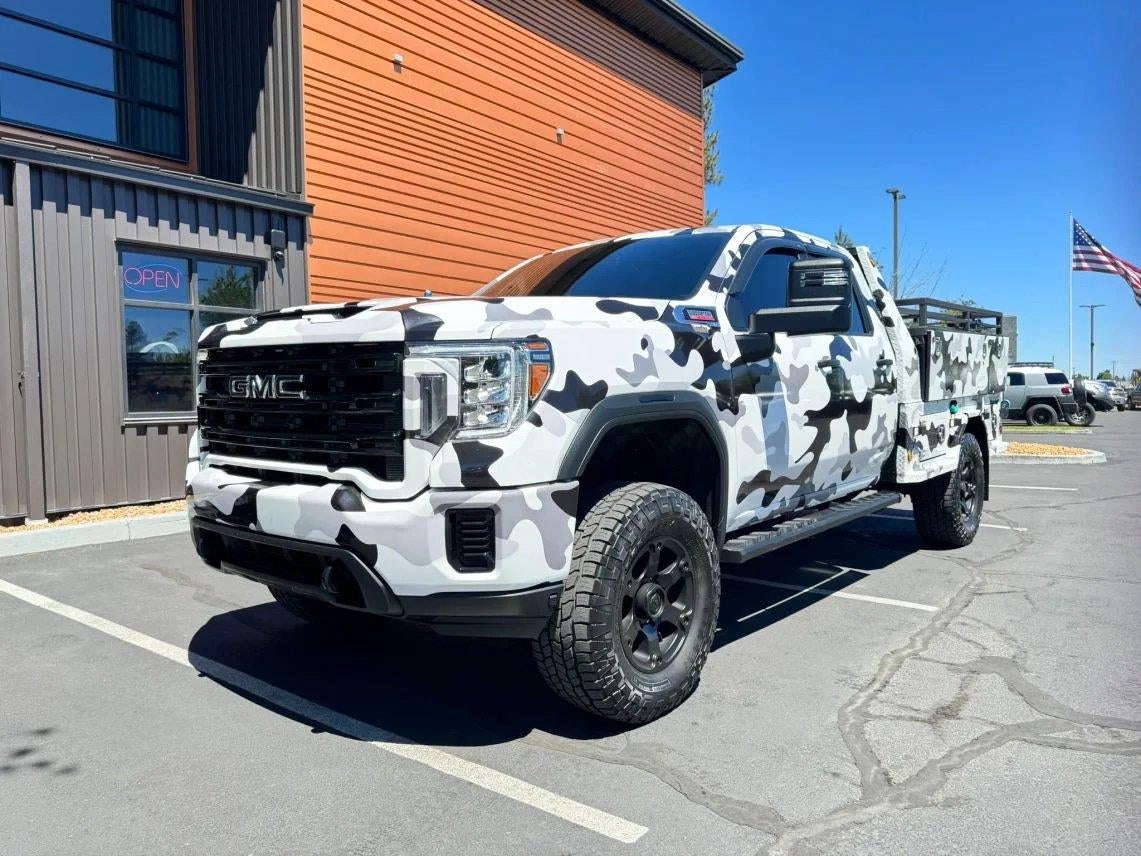 2022 GMC Sierra 3500HD Pro in Summit White — front three-quarter view