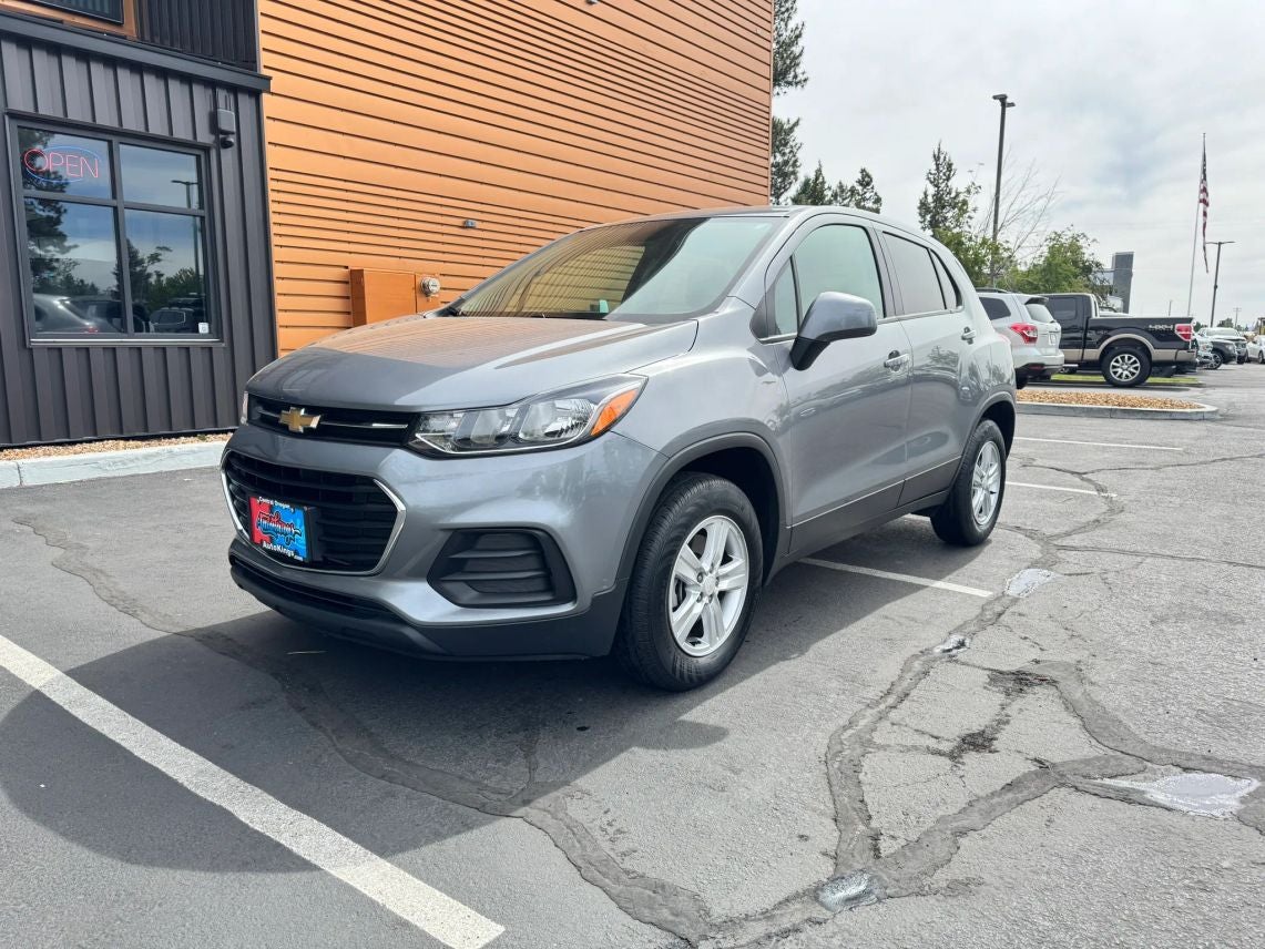 2020 Chevrolet Trax LS in Satin Steel Metallic — front three-quarter view