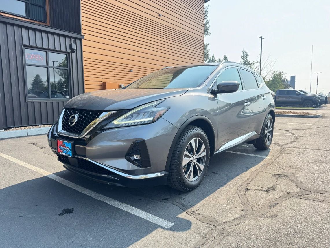 2021 Nissan Murano SV in Gun Metallic — front three-quarter view