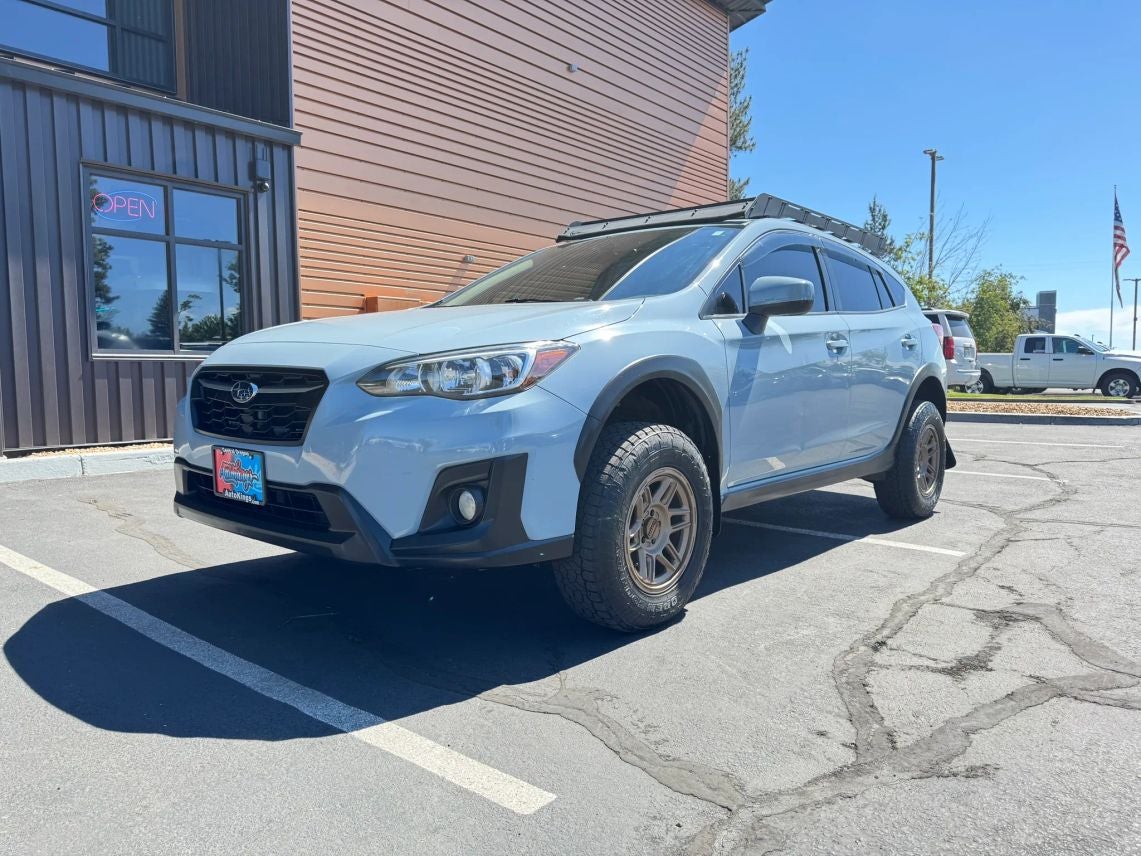 2020 Subaru Crosstrek Premium in Cool Gray Khaki — front three-quarter view
