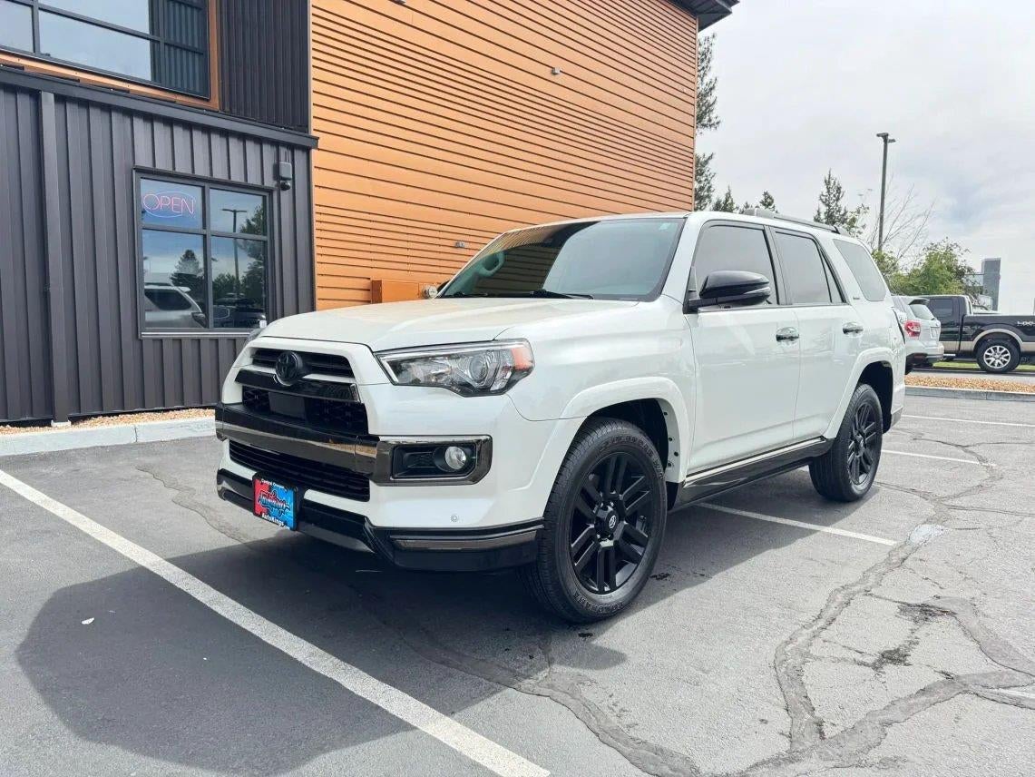 2020 Toyota 4Runner Nightshade in Blizzard Pearl — front three-quarter view