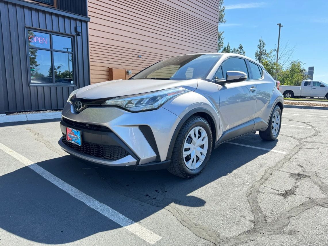2020 Toyota C-HR LE in Silver — front three-quarter view