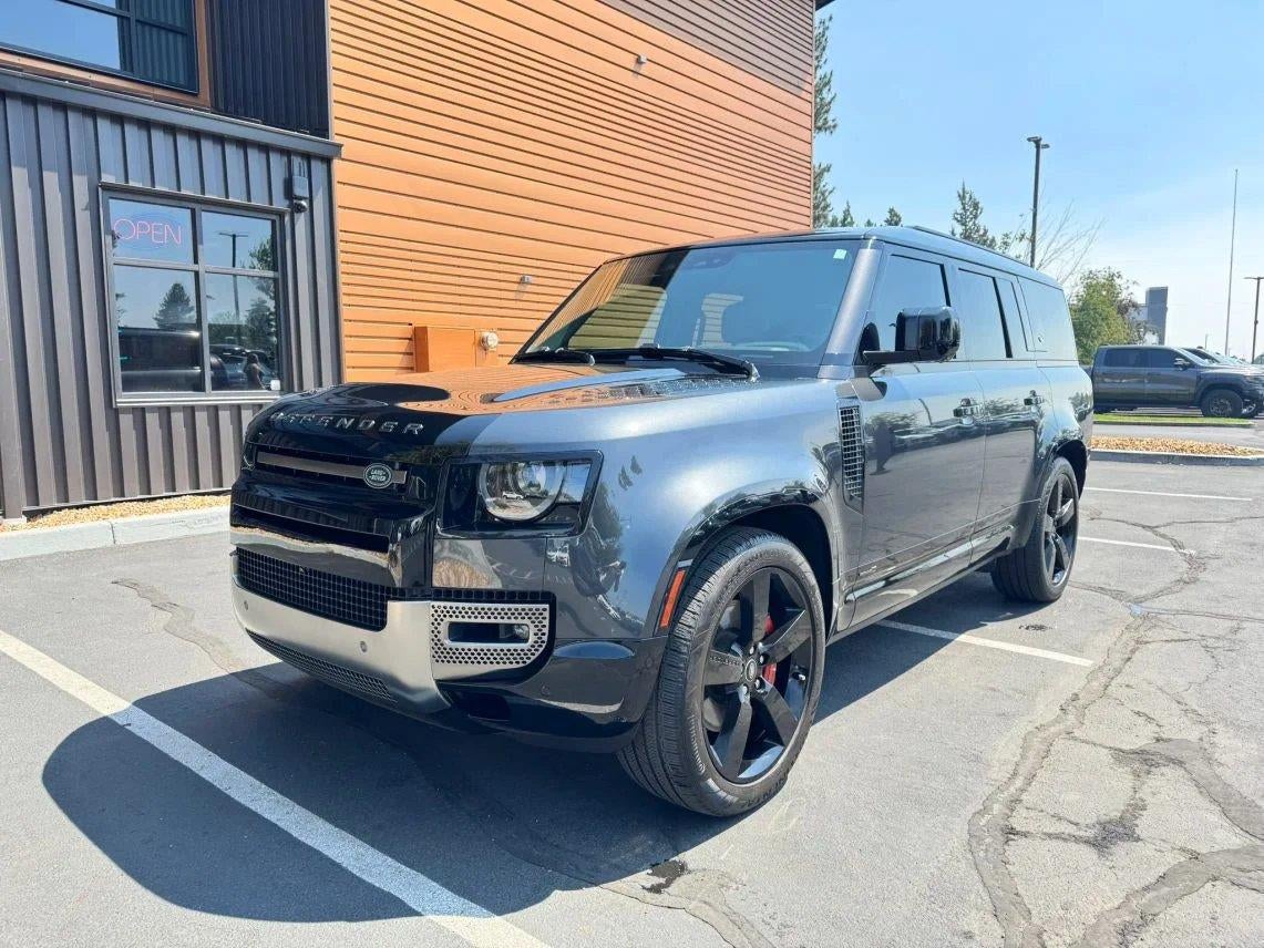 2023 Land Rover Defender 130 X in Gray — front three-quarter view