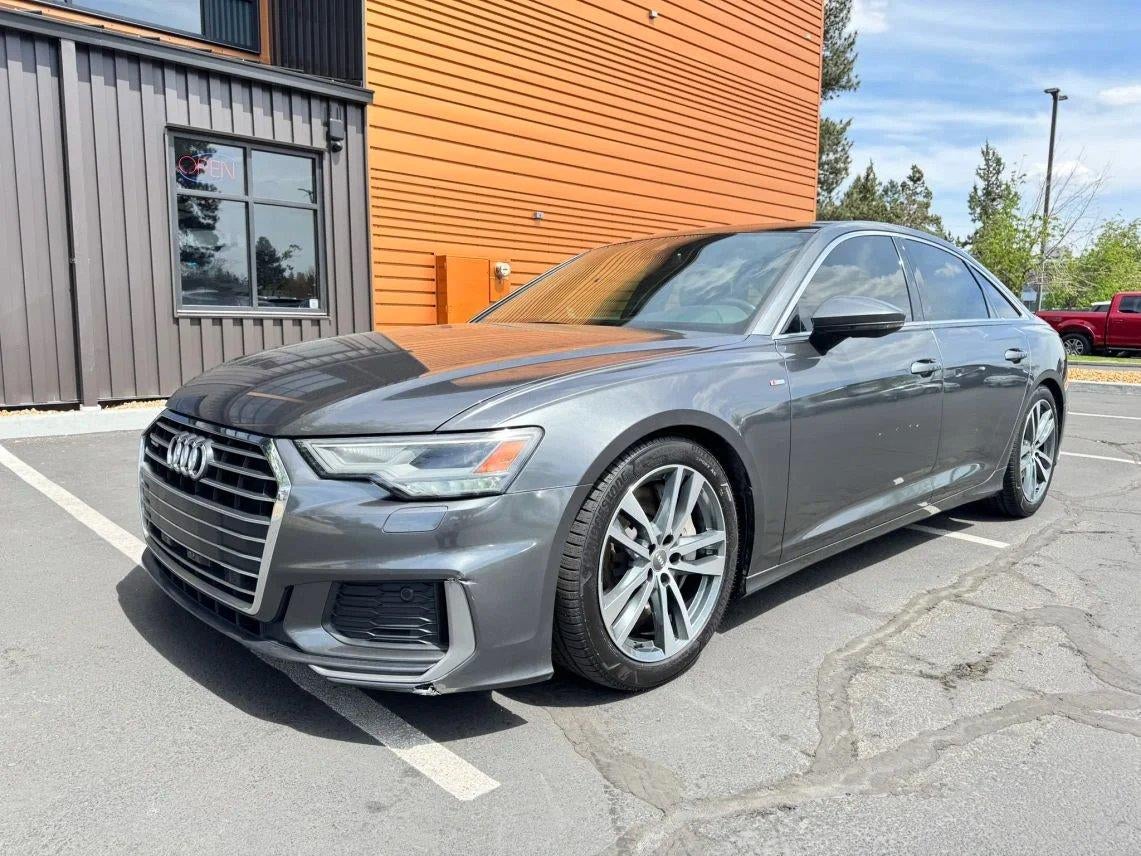 2019 Audi A6 3.0T Premium quattro in Daytona Gray Pearl — front three-quarter view