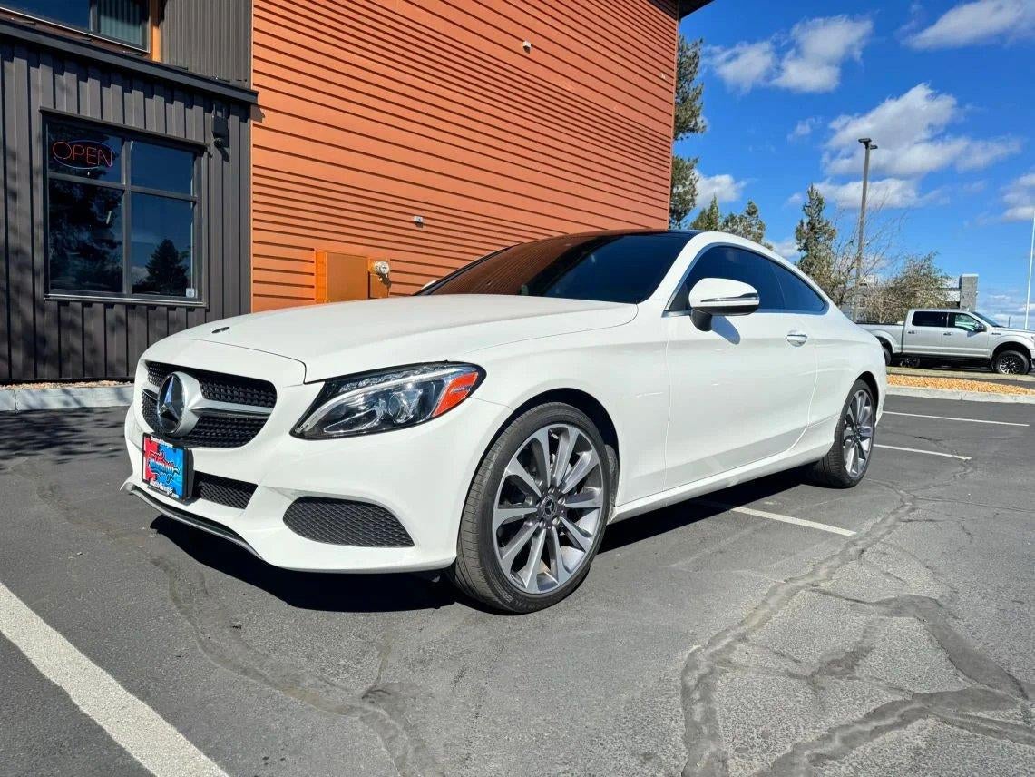 2018 Mercedes-Benz C-Class C 300 in White — front three-quarter view